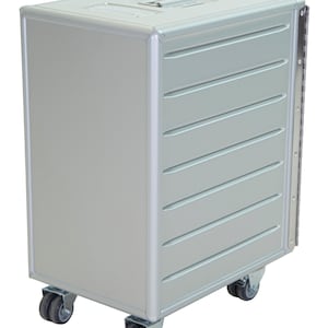 Nuovissimo contenitore Galley comodino tavolino cambusa scatola metallica flight case trolley aereo immagine 6