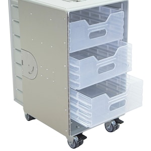 Nuovissimo contenitore Galley comodino tavolino cambusa scatola metallica flight case trolley aereo immagine 2