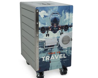 Brand new aviation galley container night stand side table galley box canister flight case airline trolley