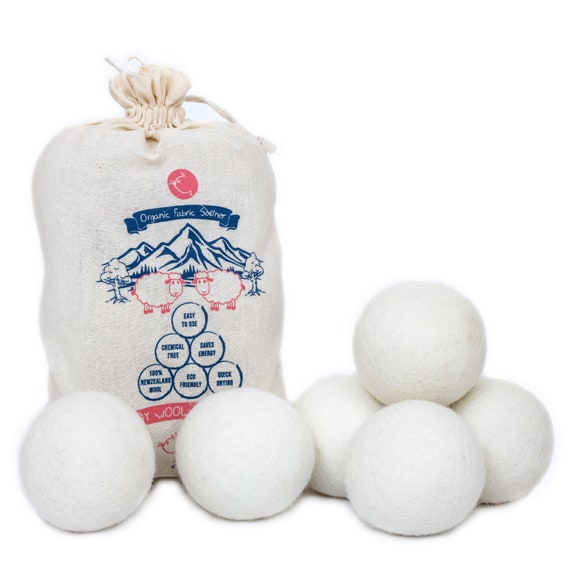 Wool Dryer Balls - XL Natural Fabric Softener, Reusable, Reduces Wrinkles &  Saves Drying Time, The Large Dryer Ball is a Better Alternative to Plastic