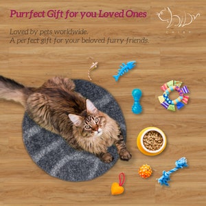Cat bed, Cat mats Organic New Zealand Wool Hand made in Nepal