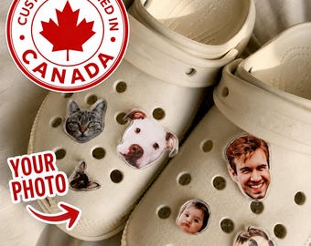Personalized Photo Shoe Charm | Custom Acrylic Charm for Kids Pets Family Sports Team Canada