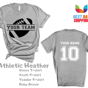 Boy Girl Shirt With Name Age Team Number,Toddler Birthday Football Shirt,Custom Double sided Toddler Shirt ,Custom Toddler Football Shirt