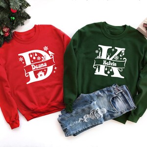Christmas Custom Name Matching Shirt , Custom Family Christmas Sweatshirt, Personalized Christmas Couple Shirt, Christmas Gifts