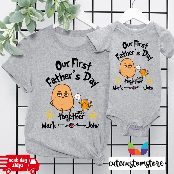 Our First Father's Day Shirt,Fathers Day Matching Shirt,Father's Day Daddy And Baby Outfit,Father's Day Gift
