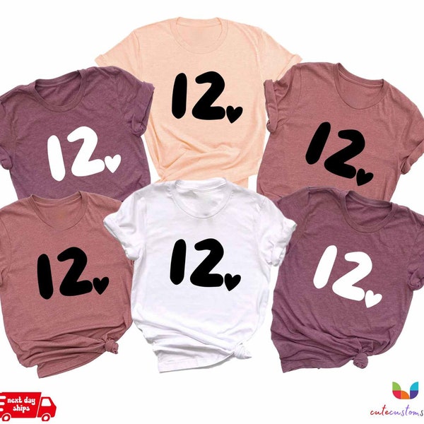 12th Birthday Shirt,12th Birthday,12th Birthday Gift,12th Birthday Gift For Girl,12th Birthday Group Shirt,Birthday Girl Shirt