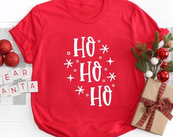 Ho Ho Ho Christmas Shirt Funny Santa Tee Holiday Gift for Him & Her