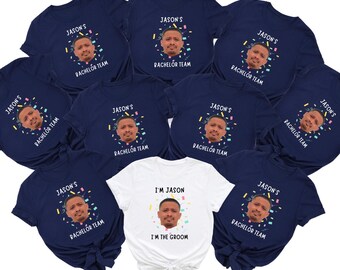 Personalized Groom & Friends Photo Shirt: Custom Bachelorette Party T-Shirt