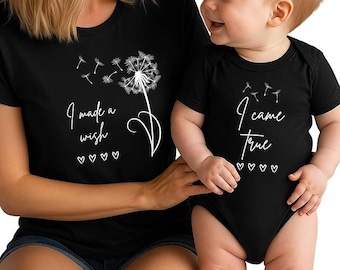 I Made A Wish Shirt, I Came True Bodysuit, Matching Mom Baby Outfit, 2026 Mother's Day
