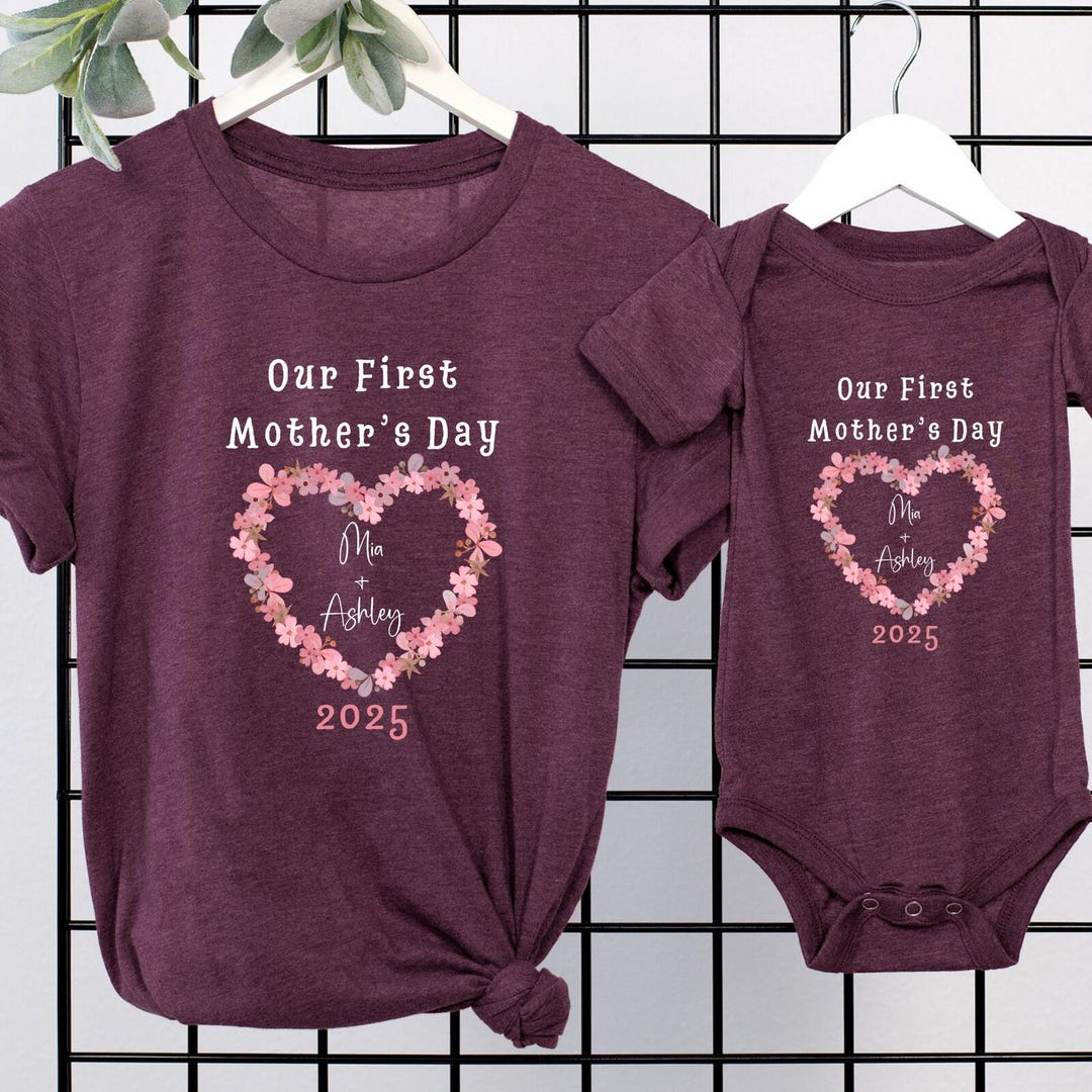 Our First Mother's Day Shirts, Our First Mothers Day Flower Matching ...