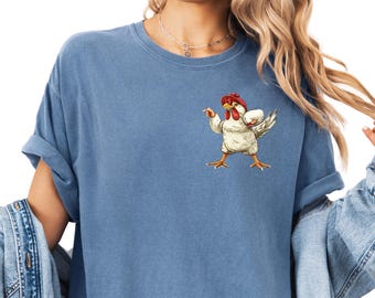 Comfort Colors Pocket Chicken Dabbing Unisex T-Shirt