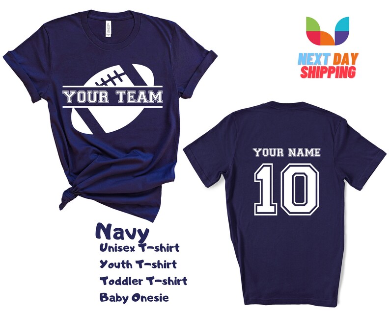 Custom Youth Football Tshirt Youth Birthday Football Shirt Etsy