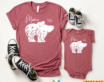 Mama Bear and Mini Bear Shirts, Mama Bear Baby Bear Shirts, Matching Mama and Me Shirt, Mommy and Me Matching Outfits