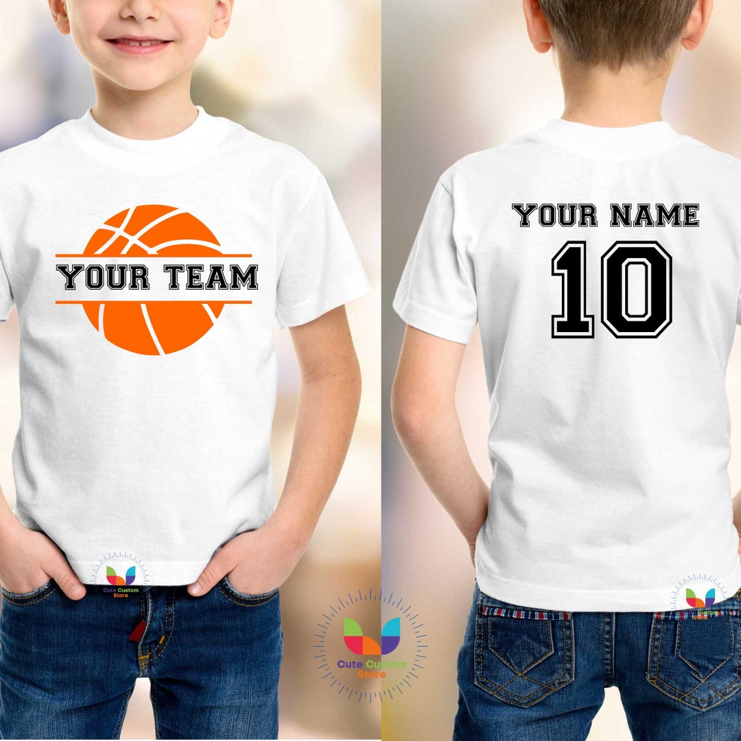 Boy Girl Shirt With Name Age Team Number,custom Youth Basketball Shirt