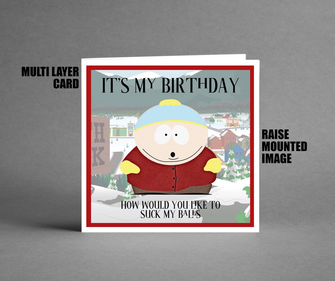 Cartman South Park Birthday Card - Etsy