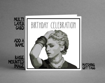 Madonna Birthday Card - Etsy UK