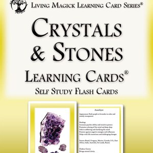 Tarjetas de aprendizaje de cristales y piedras ~ Living Magick Publishing