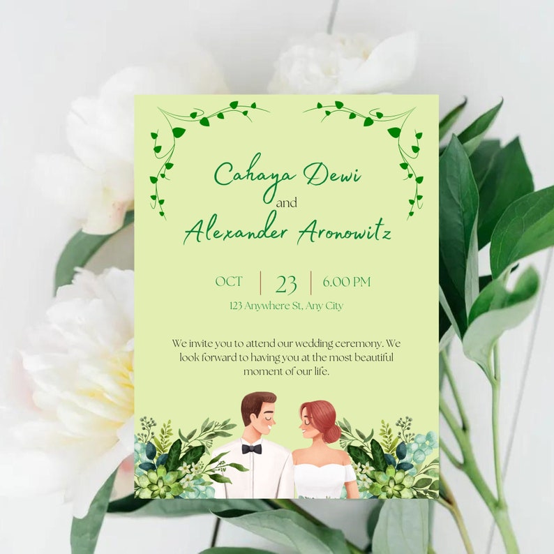 Editable Wedding Invite Modern Wedding Invite Printable Modern And
