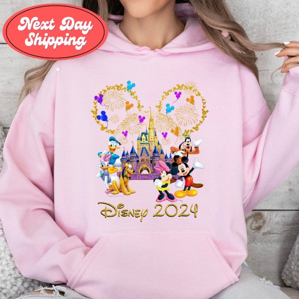 Family Disney Vacation Sweatshirt, Disney Castle Hoodie, Disney Matching Family Sweat, Disneyland Hoodie,Disneyworld 2024 Trip, Disney Gifts