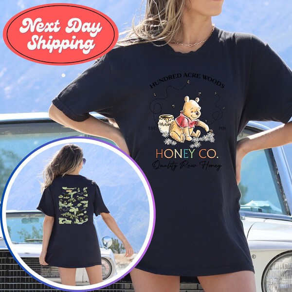 Vintage Disney Honey Co Shirt, Hundred Acre Wood Map T Shirt, Disney Bear Shirt, Disneyland Trip Tee, Family Matching Shirt