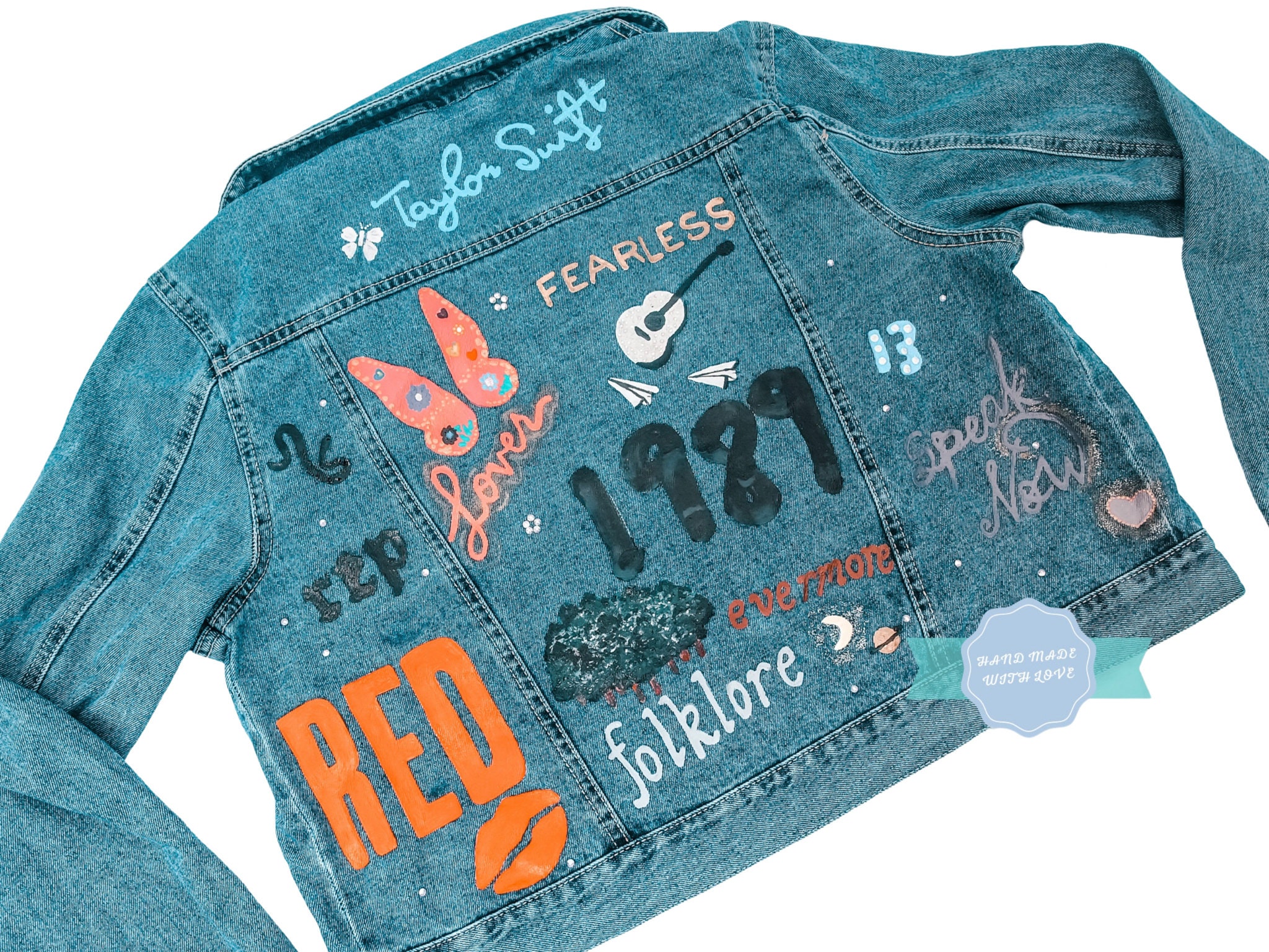 Swiftie Album Inspired Denim Jacket Taylor Swift Merch Hand Etsy UK