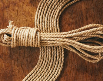 Corde de jute / jeu ø 6 mm Classic »VÆGABØUND« pour Kinbaku / Shibari 8 m/10 m