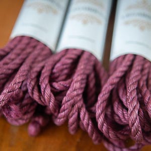 Shibari Rope: Wild Berry Purple Jute Cord (5 mm, 8 m & 10 m Lengths) image 2
