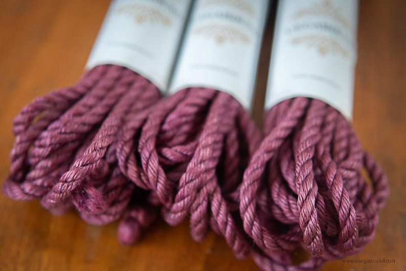 Shibari Rope: Wild Berry Purple Jute Cord (5 mm, 8 m & 10 m Lengths) image 2