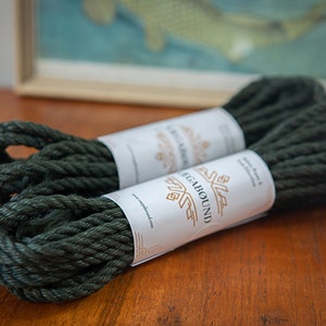 FOREST GREEN ø 6 mm jute rope sets in premium quality for Kinbaku / Shibari / Bondage in 8 m and 10 m length, dyed