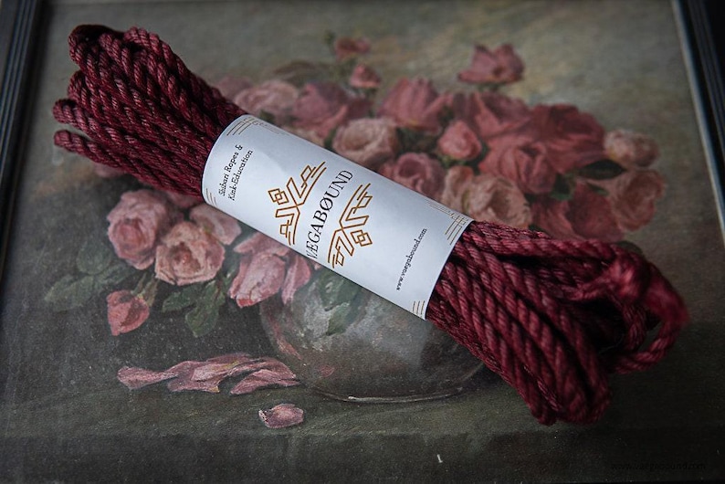 Shibari Rope: Dark Ruby Jute Cord (5 mm Thickness, 8 m & 10 m) image 1