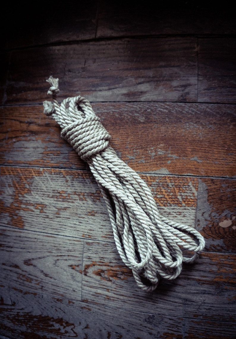 Shibari Rope: Natural Hemp, Ready to Use - 6 mm Thick, 8 or 10 m image 1