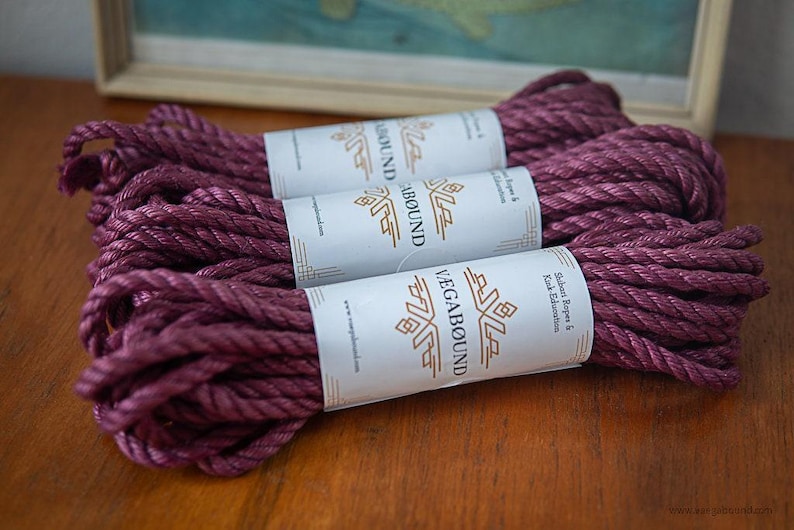 Shibari Rope: Wild Berry Purple Jute Cord (5 mm, 8 m & 10 m Lengths) image 1