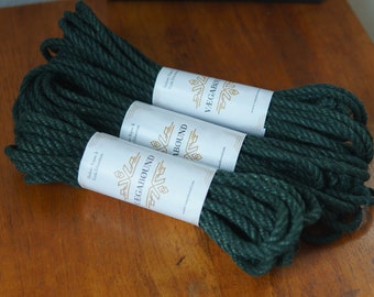 Corde de chanvre Shibari 5 mm CLASSIC »Dark Forest« pour kinbaku / bondage 8 m 10 m