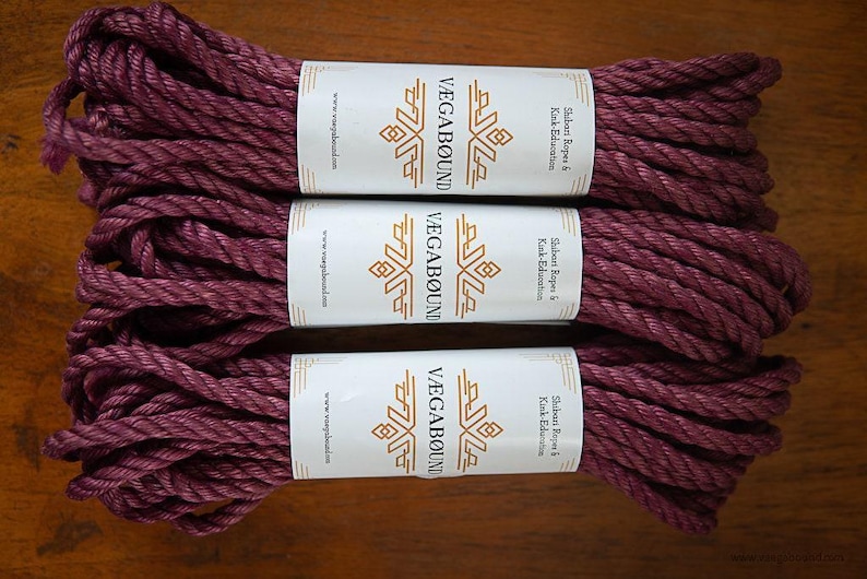Shibari Rope: Wild Berry Purple Jute Cord (5 mm, 8 m & 10 m Lengths) image 3