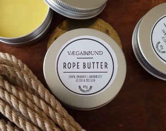 Rope butter for Shibari, handmade, 100% organic jojoba & beeswax, 65g