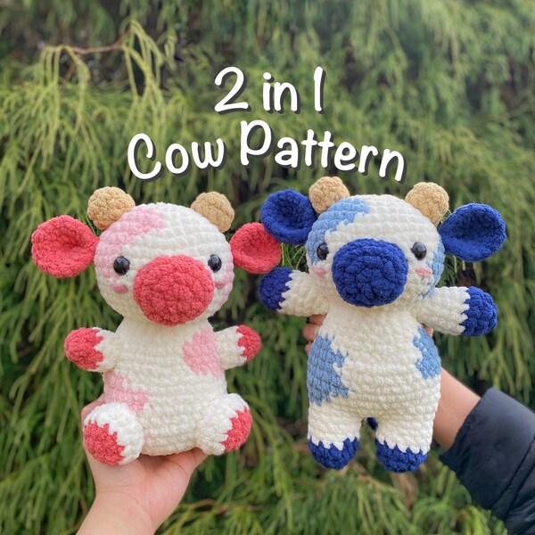 Crochet Cow Pattern Etsy