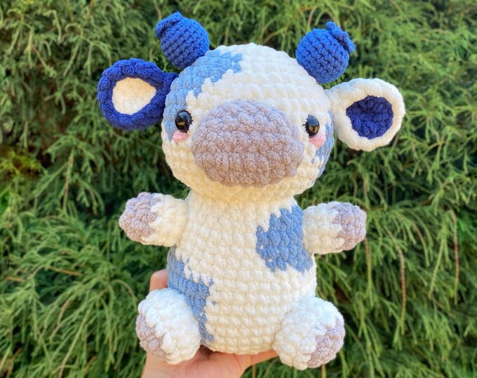 Crochet Blueberry Cow Plushie | Handmade Amigurumi Stuffed Toy - Etsy