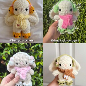 4 In 1 Cozy Baby Bunny Plushies Crochet Pattern | Earmuffs, Boots, Scarf image 8
