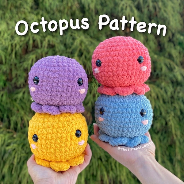 PATTERN - No Sew Octopus Plushie Crochet Pattern