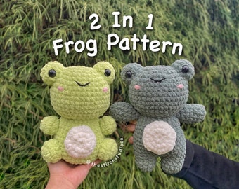 PATTERN - 2 in 1 Frog Plushie Crochet Pattern