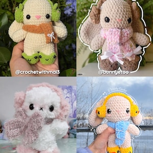 4 In 1 Cozy Baby Bunny Plushies Crochet Pattern | Earmuffs, Boots, Scarf image 7