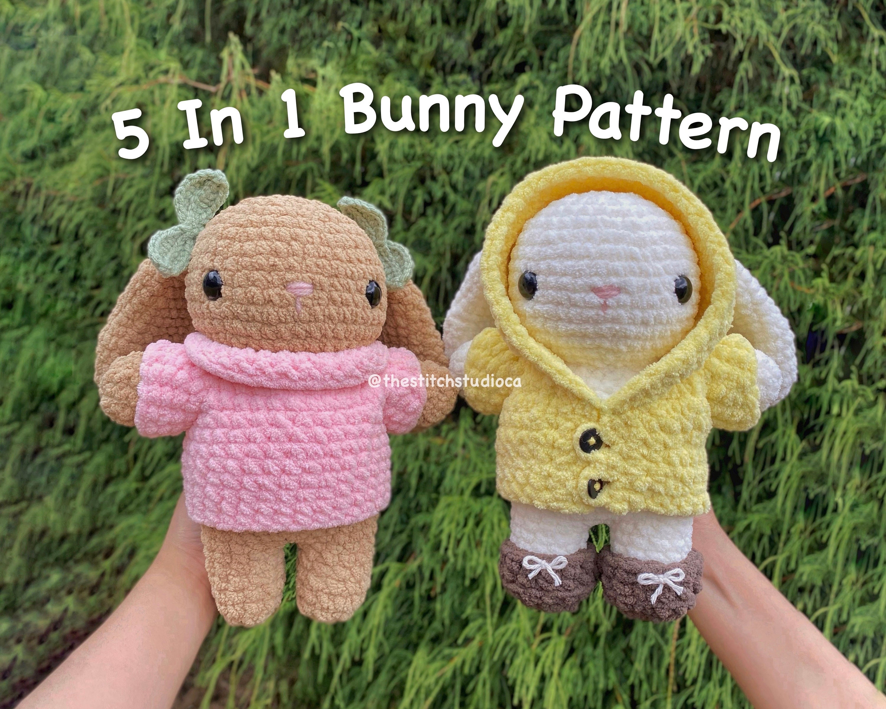 Crochet Bunny Plushie/ Cutie Rabbit Plush/ Amigurumi Bunny/ Crochet Plushies/  Animal Plushies/ Amigurumi Animals/ Kawaii/ Christmas Gift 
