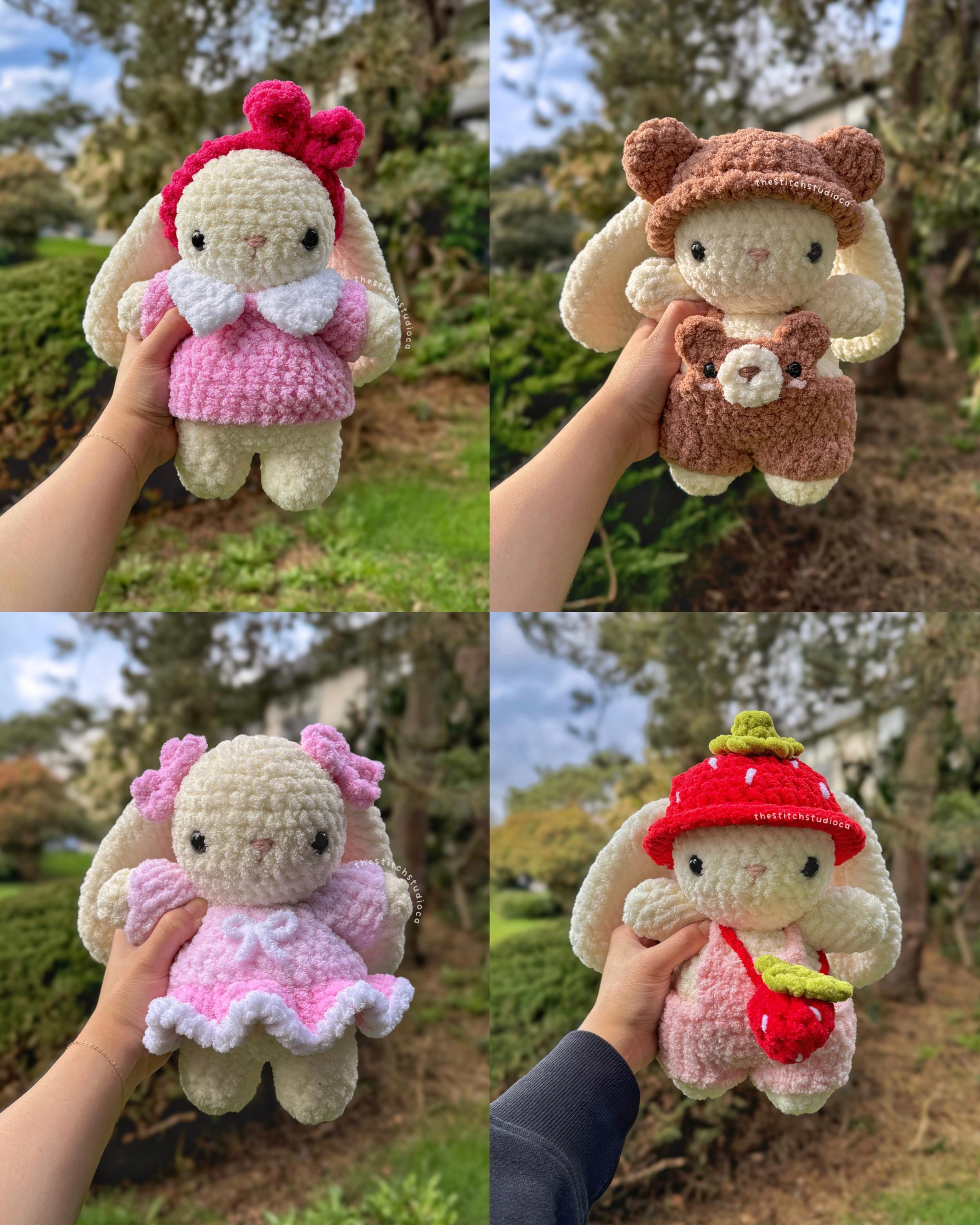 15 in 1 ベビーぬいぐるみ（着せ替え可能な服付き）かぎ針編みパターン
