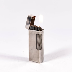 Vintage Silver Plated Dunhill Rollagas Lighter 1967