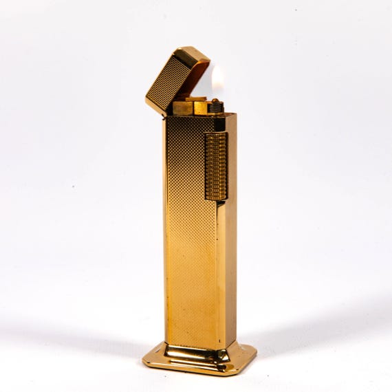 Vintage Gold Plated Dunhill Tallboy Lighter Barley 1980s - Etsy