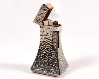 Vintage Silver Plated Dunhill Wheatsheaf Lighter 1970s