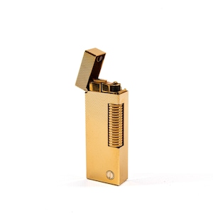 Vintage Gold Plated Dunhill Rollagas Lighter Fine Barley  1960s