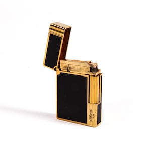 Encendedor vintage S.T. Dupont Gatsby lacado en negro, década de 1990