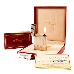 Vintage Rose Gold überzogene S.T. Dupont Ligne 1 BR Regular Feuerzeug 1991