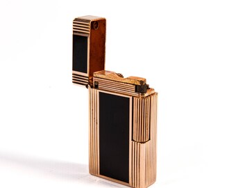 S. T. Dupont ライター - ライン2 - ブラウン中国製漆塗り - 金メッキ